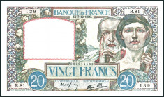 FRANKREICH. 
III. Republik - 1870-1940. 
20 Francs 7.12.1939. Pick&nbsp; 92a. . 

III