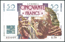 FRANKREICH. 
IV. Republik- 1947-1958. 
50 Francs 2.10.1947. Pick 127b. . 

III+