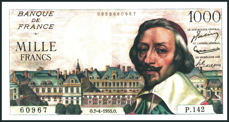 FRANKREICH. 
IV. Republik- 1947-1958. 
10000 Francs 7.4.1955 Kardinal Richelie...