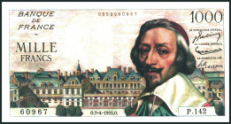 FRANKREICH. 
IV. Republik- 1947-1958. 
10000 Francs 7.4.1955 Kardinal Richelieu. Pick 134a. . 

II+
