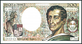 FRANKREICH. 
V. Republik- 1959 -. 
200 Francs 1994 Montesquieu. Pick 155f. . 

I