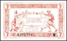 FRANKREICH. 
Militärausgaben. 
Militärausgaben WW II. 10 Francs o.D. (1947) 50 Centimes, 1 Francs-Kriegsgefangenenlager 2. Weltkrieg. Pi. M7a M5,M1....
