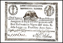 ITALIEN. 
Kirchenstaat. 
1. Römische Republik. 8 Paoli An 7 (1798-99). Pi. S538. . 

III