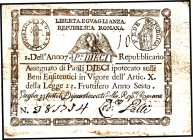 ITALIEN. 
Kirchenstaat. 
1. Römische Republik. 10 Paoli An 7 (1798-99). Pi. S.540b. . 

III