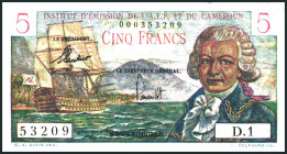 FRANZÖSISCH ÄQUATORIAL AFRIKA. 
5 Francs o.D (1957) Kamerun. Pick&nbsp; 28. . 

III-