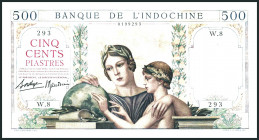FRANZÖSISCH INDOCHINA. 
500 Piaster o.D. Ab 1939. Pick&nbsp; 57. . 

III