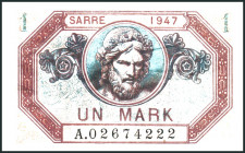 SAARGEBIET. 
1 Mark 1947 Serie A. Ros. 867. . 

II