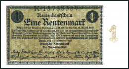 Rentenbank von 1923/1937. 
1 Rentenmark 1.11.1923 Serie K. Ros. 154a/DEU 199. . 

I-