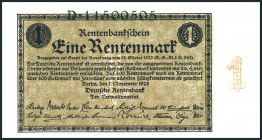 Rentenbank von 1923/1937. 
1 Rentenmark 1.11.1923 Reichsdruckerei,Serie D. Ros. 154a, DEU 199. . 

I-II