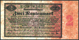 Rentenbank von 1923/1937. 
2 Rentenmark 1.11.1923, Serie E. Ros. 155/DEU 200. . 

III-