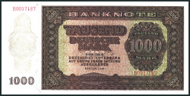 Deutsche Demokratische Republik. 
1000 Deutsche Mark 1948 B. Ros. 347/DDR 18. . 

I