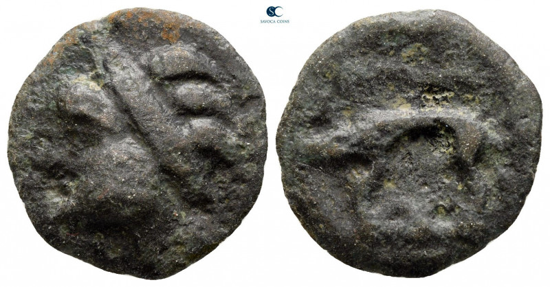 Central Gaul. Leuci 100-50 BC. 
Potin

18 mm, 2,67 g



very fine