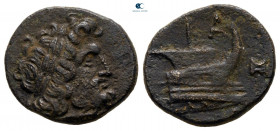 Kings of Macedon. Uncertain mint. Demetrios I Poliorketes 306-283 BC. Half Unit Æ