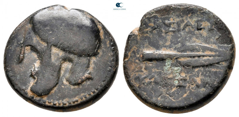 Kings of Macedon. Uncertain mint in Caria. Kassander 306-297 BC. 
Bronze Æ

1...