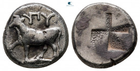 Thrace. Byzantion circa 387-340 BC. 1/2 Siglos AR