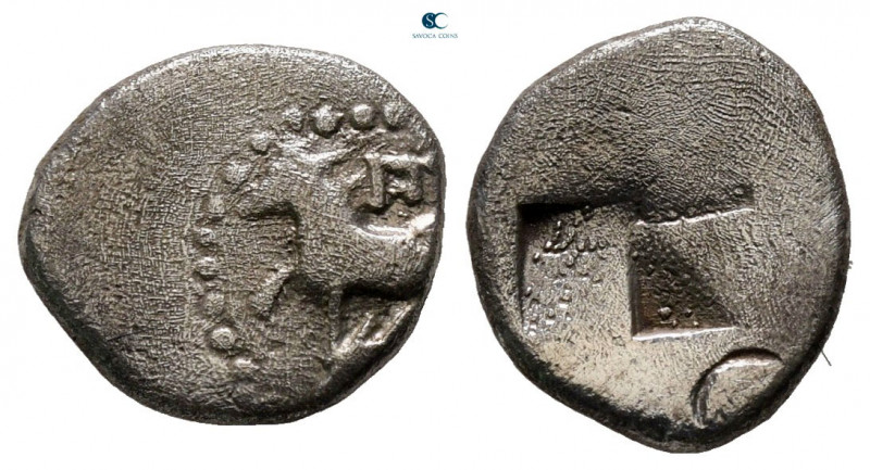 Thrace. Byzantion circa 340-320 BC. 
Trihemiobol AR

10 mm, 1,04 g



ver...