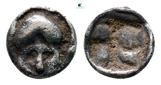 Thrace. Mesembria circa 475-450 BC. 
Hemiobol AR

6 mm, 0,25 g



very fi...