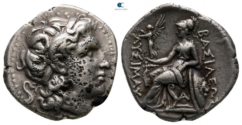 Kings of Thrace. Ephesos. Macedonian. Lysimachos 305-281 BC. 
Drachm AR

19 m...