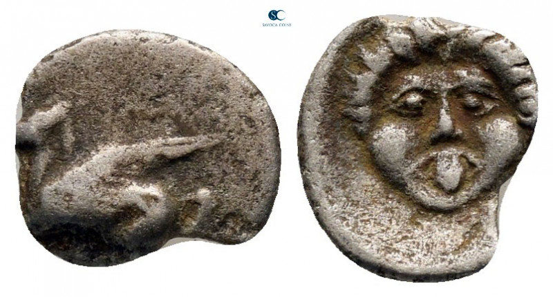 Akarnania. Leukas circa 380-320 BC. 
Trihemiobol AR

7 mm, 0,26 g



near...