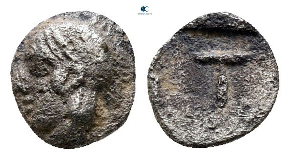Arkadia. Tegea circa 423-400 BC. 
Tetartemorion AR

6 mm, 0,24 g



very ...