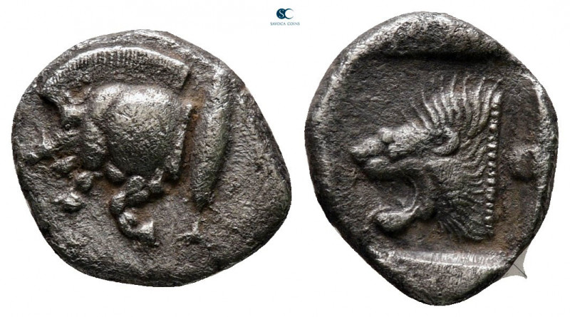 Mysia. Kyzikos circa 525-475 BC. 
Diobol AR

12 mm, 1,11 g



very fine