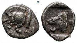 Mysia. Kyzikos circa 525-475 BC. Diobol AR