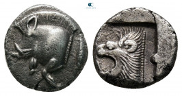 Mysia. Kyzikos circa 480-450 BC. Trihemiobol AR