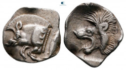 Mysia. Kyzikos circa 480 BC. Obol AR