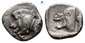 Mysia. Kyzikos circa 450-400 BC. Diobol AR