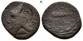Kings of Sophene. Arkathiokerta (?) mint. Mithradates II Philopator 89-85 BC. Tetrachalkon Æ