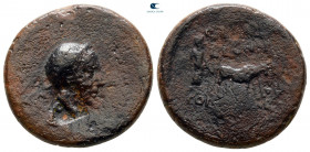 Mysia. Lampsakos. Julius Caesar 49-48 BC. Q. Lucretius and L. Pontius, duovirii. Struck ca. 45 BC. Bronze Æ