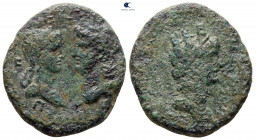 Ionia. Ephesos. Nero and Poppaea AD 54-68. Bronze Æ