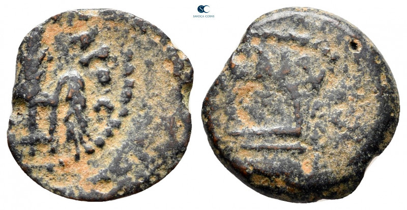Judaea. Jerusalem. Procurators. Pontius Pilate AD 26-36. 
Prutah Æ

15 mm, 1,...