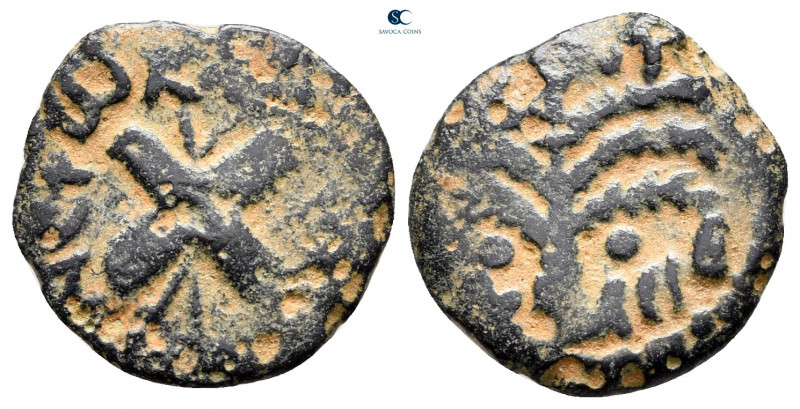 Judaea. Jerusalem. Roman Procurators. Antonius Felix AD 52-59. 
Prutah Æ

16 ...