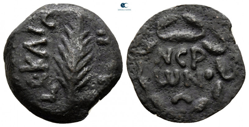 Judaea. Jerusalem. Porcius Festus AD 59-62. 
Prutah Æ

17 mm, 2,51 g



v...