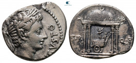 Augustus 27 BC-AD 14. Colonia Patricia. Denarius AR