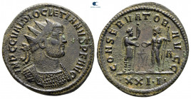 Diocletian AD 284-305. Siscia. Radiatus Æ