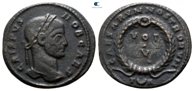 Crispus, as Caesar AD 316-326. Arelate
Follis Æ

19 mm, 2,88 g



very fi...