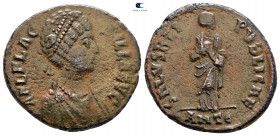 Aelia Flacilla AD 383-386. Antioch. Follis Æ