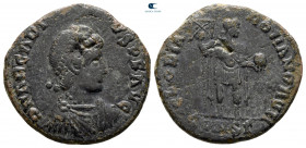 Arcadius AD 383-408. Constantinople. Follis Æ