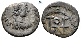 Theodosius II AD 402-450. Constantinople. Nummus Æ