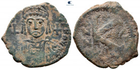 Justinian I AD 527-565. Uncertain mint. Half Follis or 20 Nummi Æ