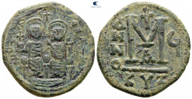 Justin II and Sophia AD 565-578. Cyzicus. Follis or 40 Nummi Æ