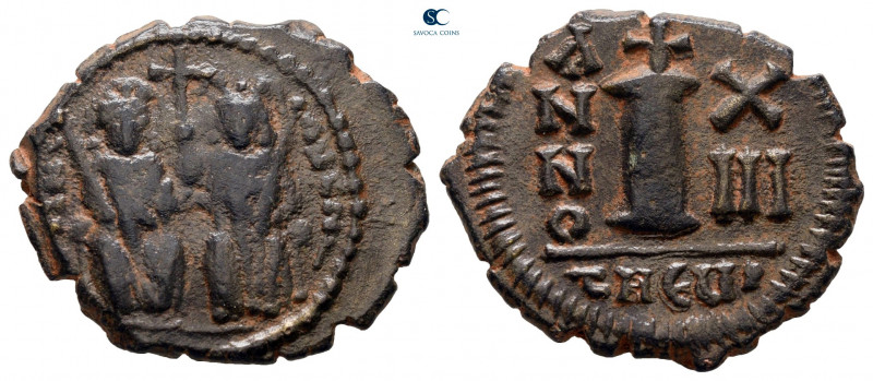 Justin II and Sophia AD 565-578. Theoupolis (Antioch)
Decanummium Æ

22 mm, 4...