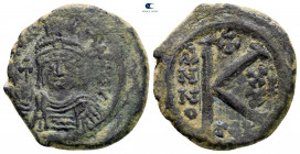 Maurice Tiberius AD 582-602. Thessalonica. Half Follis or 20 Nummi Æ