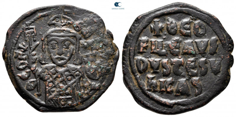 Theophilus AD 829-842. Constantinople
Follis Æ

29 mm, 8,49 g



very fin...