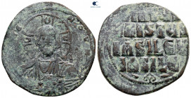Attributed to Basil II and Constantine VIII AD 976-1028. Constantinople. Anonymous Follis Æ