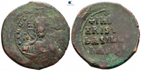 Attributed to Basil II and Constantine VIII AD 976-1028. Constantinople. Anonymous Follis Æ