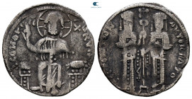 Andronicus II Palaeologus, with Michael IX AD 1282-1328. Constantinople. Basilikon AR