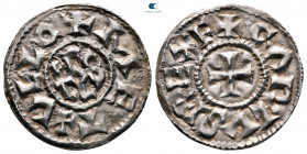 France. Metalo (Melle). Charles the Bald AD 843-877. Denier AR